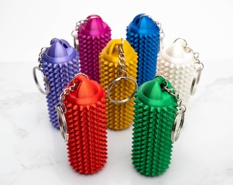 Spiky Pain Stim Keychain Fidget Toy, Sensory Stress Fidget, 3D Printed, Fidget For Adults, Prickly Ouchie Pain Toy, Stabby Stim Toy