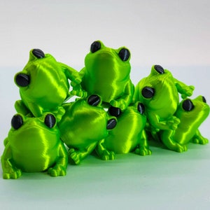 Fidget Frog Fidget Toy, Articulated Sensory Toy, Tiny Frogs, Flexible Frog, Desk Fidget Toy, Sensory Toy Adult, Stress Toy, Articulated Stim image 2