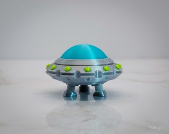 UFO Fidget Spinner, Flying Saucer Fidget Toy, Fun Kids Fidget, UFO Desk Toy, Flying Saucer Stress Toy, 3D Printed Fidget, Alien Fidget Toy