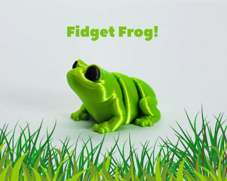 Fidget Frog Fidget Toy, Articulated Sensory Toy, Tiny Frogs, Flexible Frog, Desk Fidget Toy, Sensory Toy Adult, Stress Toy, Articulated Stim image 1