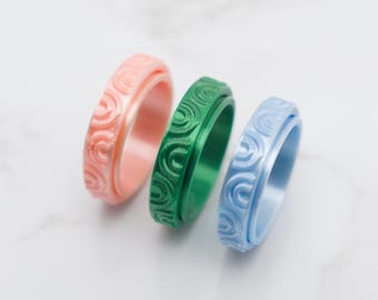 Boho Spinner Ring, 6mm Spinning Ring, Fidget Ring, Meditation Ring, Worry Ring, Adult Spinner Ring, Fidget Ring for Adults, Gift for Her