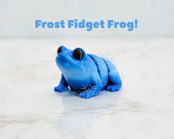 Frost Fidget Frog Fidget Toy, Articulated Fidget, Tiny Frogs, Flexible Frog,  Desk Fidget Toy, Sensory Toy Adult, Stress Toy, Winter Fidget 