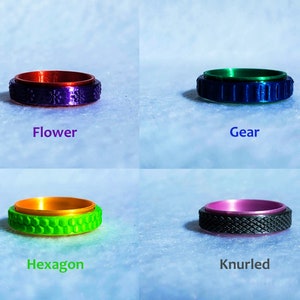 Custom Fidget Ring Spinner Rings Custom Pattern, Color, Stim Ring ...