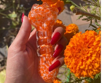 Good Vibes Orange Tobacco Glass art for Better Gift