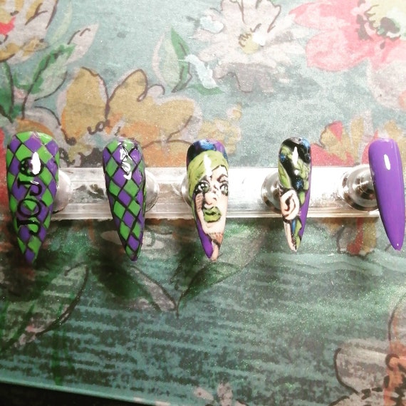 Fake nails Jojo bizarre adventures Etsy