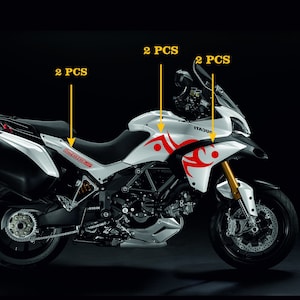 Adesivi Ducati Multistrada 1200 S Kit completo Carena moto tribale decalcomania serbatoio DX-SX stickers Motorbike COD.M0242