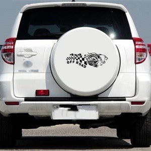 Autocollants pour Toyota Rav4 Rav-4 voiture Lion couverture de pneu de secours autocollants autocollants de voiture damier 4X4 hors route 0348