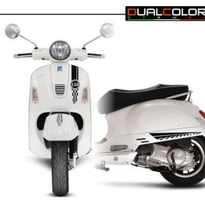 Set Adesivi Piaggio Vespa GTS 300 super GTV 300 GTV250 GTV125 stickers adesivi carena moto Numero 150 Scacchiera COD. M0331
