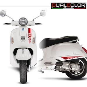 Set Adesivi Piaggio Vespa GTS 300 super GTV 300 GTV250 GTV125 stickers adesivi carena moto Numero 50 Scacchiera COD. M0330
