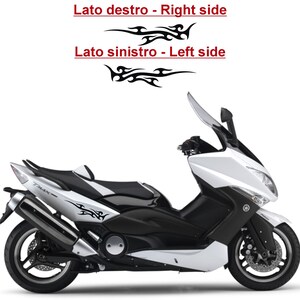 Adesivi per carena Yamaha T-max 500 (2008-2012) T Max scooter moto decal stickers tribale (DX-SX) Design sportivo COD.M0307
