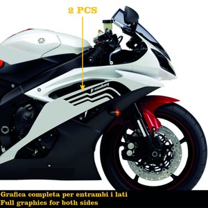 Adesivi Compatibili con Yamaha R6 ANNO 2008 carena moto accessori stickers Motociclo colore a scelta FREEDOM COD.M0279