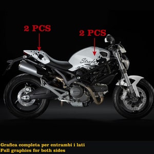 Adesivi Compatibili con Ducati 696 796 1100 carena moto Serbatoio codino stickers colore a scelta COD. M0320