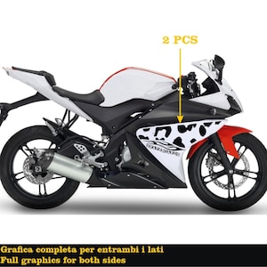 Adesivi Compatibili con Yamaha YZF-R125 R125 (DX-SX) Carena moto decal decalcomania stickers Design maculato M0168