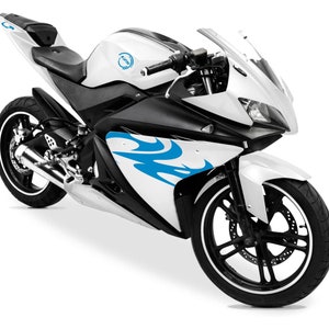 Adesivi Compatibili con Yamaha YZF-R125 R125 (Dx-Sx) Carena moto decal stickers Tribal Design sportivo COD.M0129