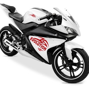 Adesivi Compatibili con Yamaha YZF-R125 R125 (Dx-Sx) Carena moto decal stickers Design sportivo COD.M0130
