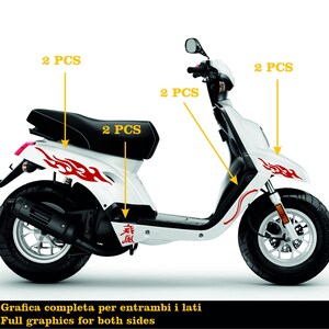 Adesivi per Yamaha Booster Mbk Deezer freccia DX-SX scooter accessori stickers Motociclo colore a scelta tribale M0139