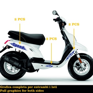 Adesivi per Yamaha Booster Mbk Deezer speed DX-SX accessori stickers Motociclo colore a scelta COD.M0140