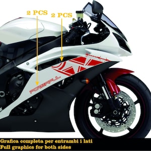 Adesivi per Yamaha R6 ANNO 2008 carena moto accessori stickers Motociclo colore a scelta POWERFUL COD.M0283