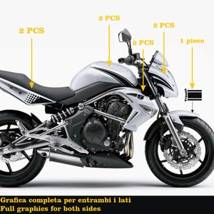 Adesivi Compatibili con Kawasaki ER-6N (2009-2011) serbatoio dx-sx stickers moto Motorbike cod.M0147