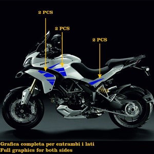 Adesivi Ducati Multistrada 1200 S Kit completo Carena moto decalcomania serbatoio DX-SX stickers Motorbike COD.M0245