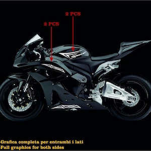 Adesivi compatibili con Honda CBR RR (2007-2010) carena Dx-Sx  stickers Moto motorbike COD.M0255