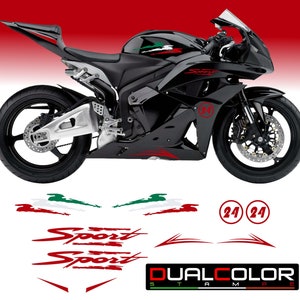 Adesivi Honda CBR RR (2007-2010) decal decalcomania carena moto stickers Moto motorbike Bandiera italiana COD.M0317