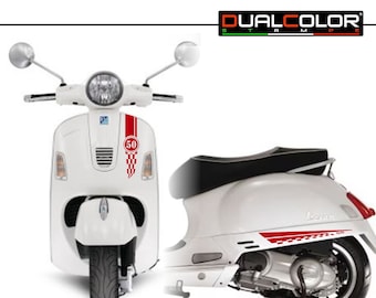 Piaggio Vespa GTS 300 super GTV 300 GTV250 GTV125 motorcycle fairing stickers Number 50 Checkerboard CODE M0330
