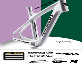 MTB and Road Bike Stickers Kit (7 Pieces) - Professional Frame Protection - Scratch-Resistant, Water-Repellent Laminated Vinyl - UV Stickers - BIKE