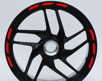 Wheel stickers 17'' POLYCLES stripes Compatible Ducati Ktm Honda Yamaha BMW Kawasaki Suzuki Aprilia Triumph wheels Strips COD D0008