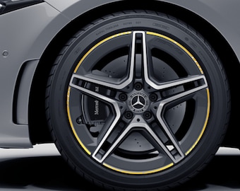 Wheel rim stripes stickers compatible with Mercedes-Benz AMG 18'' alloy wheels wheel rim stripes stickers car sports stickers 0282