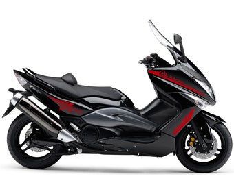 Stickers Compatible with Yamaha T-max 500 (2008-2012) TMAX motorcycle fairing decal stickers Sporty design COD.M0304