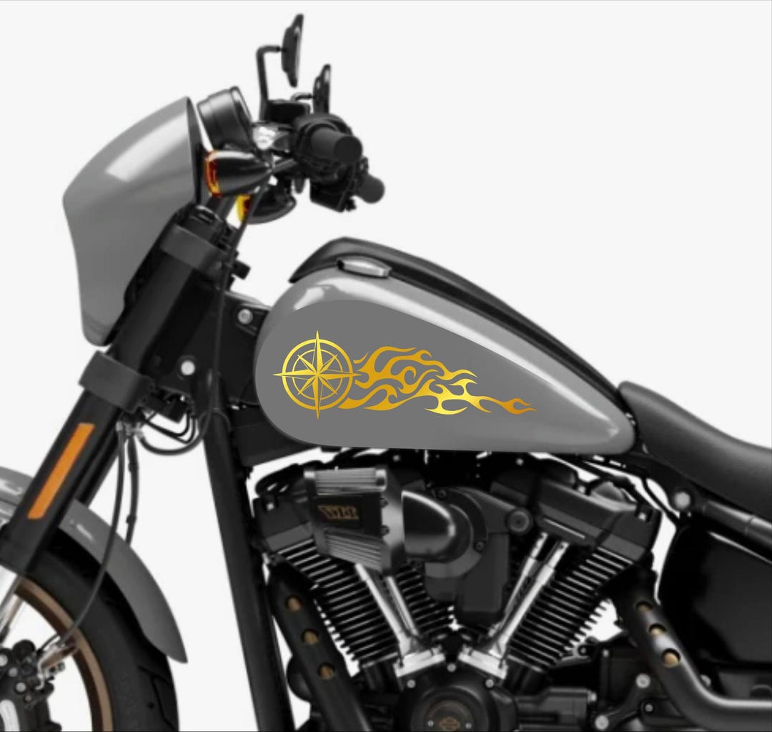 Harley Compass Stickers for Harley-davidson Star Compass Wind Rose Tribal Tank ...