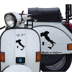 Set 6 Adesivi Piaggio Vespa 1981 PX 125 GTS 300 super GTV 300 stickers adesivi Pontedera carena moto decal kit Cod. M0336