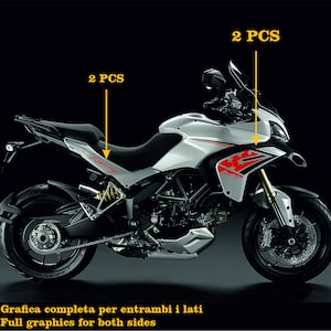 Adesivi per Ducati Multistrada 1200: stickers personalizzati per carena moto. Colore a scelta, accessori per Ducati, decorazioni M0155