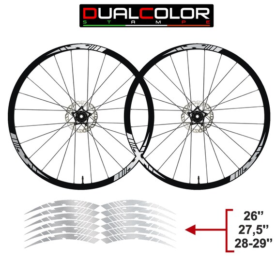 Felgenaufkleber Set Für 26-29 Zoll Fahrräder – 1,8 Cm Breit, Orange, MTB Bike Sticker (27,5 Zoll)