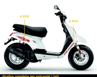 Stickers Compatible with Yamaha BOOSTER MBK Deezer fire dragon accessories stickers Motorcycle color of your choice COD.M0284