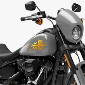 Adesivi Compatibili con Harley-Davidson bandiera londinese LONDON skull serbatoio Set 2 stickers Moto Motorbike COD. M0360