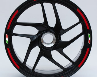 Stickers compatible with 17 inch motorbike rims Complete set of rims strips for Ducati kawasaki triumph COD.D0025