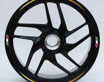 Stickers compatible with 17 inch motorbike rims Complete set of rims strips for Ducati kawasaki triumph COD.D0025
