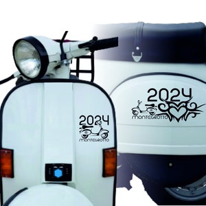 Set Adesivi Piaggio Vespa 1981 PX 125 GTS 300 super GTV 300 stickers adesivi Montegrotto 2024 carena moto decal kit Cod. M0337