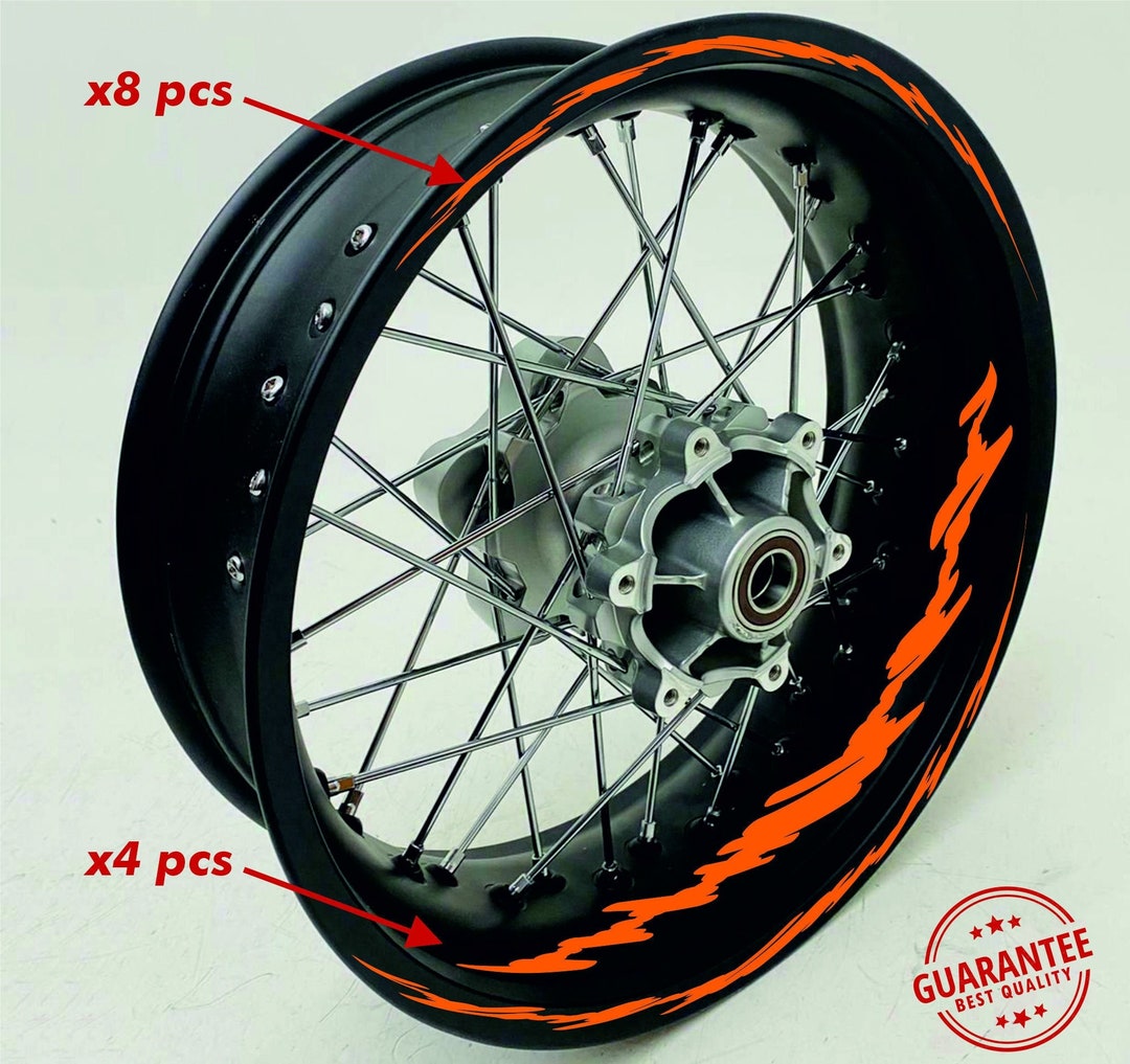 Buy Stickers Compatible With 17 Inch Motorbike Rims Complete Set of ...