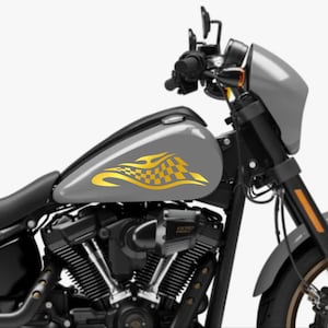 Adesivi per Harley-Davidson Tribale Scacchiera serbatoio stickers Moto Motorbike colore a scelta M0349