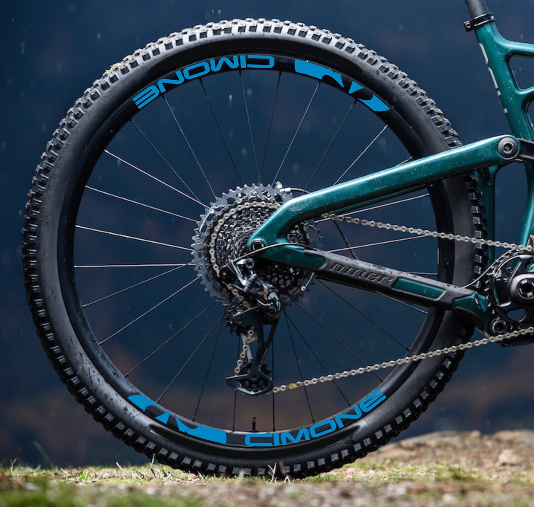 Set Di 16 Adesivi Per Cerchioni Bici 27-29 Pollici - Design Delta, 2 Cm Di Larghezza, Pellicola Premium Impermeabile E Resistente Ai Raggi UV, Finish Lucido