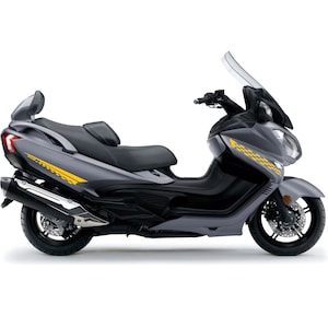 Set Adesivi compatibili con Suzuki Burgman 650 (2017-2020) KIT 4 stickers per carena moto decal scacchiera scooter - COLORE A SCELTA  M0326