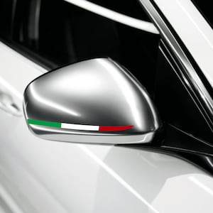 Naklejki DualColorPrints kompatybilne z Alfa Romeo Giulietta 147 156 159 Mito trójkolorowe naklejki na lusterka akcesoria samochodowe COD.0192