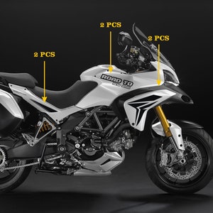 Adesivi per Ducati Multistrada 1200 carena moto serbatoio DX-SX stickers Moto Motorbike protezione carena decalcomania COD.M0165