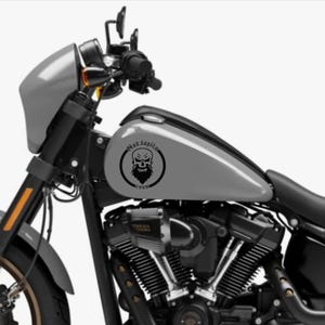 DualColorStampe® Adesivi Compatibili con Harley-Davidson teschio skull grafica tribale serbatoio  stickers Moto Motorbike M0358