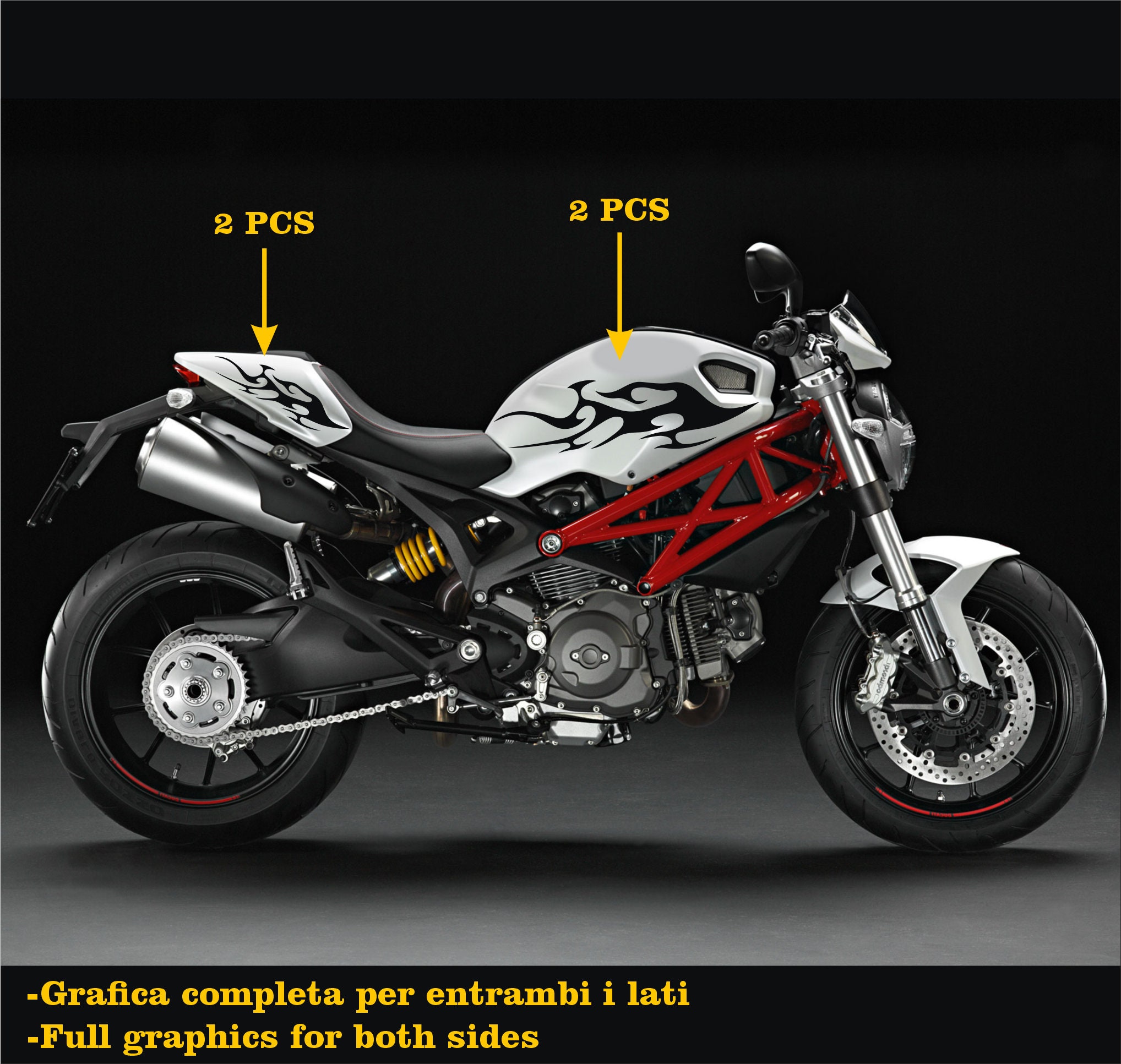 Stickers for Ducati Monster 796 696 1100 Motorcycle Fairing Tank