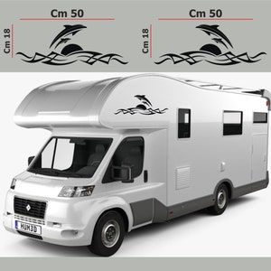 Adesivi per Camper Compatibili con Adria Arca Bürstner Carthago Chausson Elnagh Mclouis Caravan van Motorhome roulotte  colore a scelta 0207