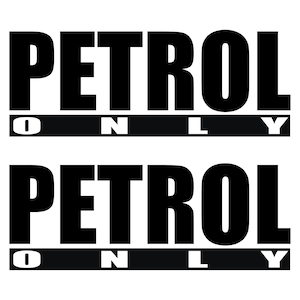 2x Benzine alleen Stickers Alleen Benzine Auto NOZZLE CAP Deur Zelfklevende Vinyl Sticker C.0258